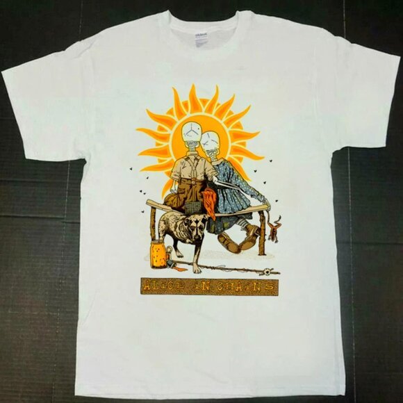 Alice In Chains 90s Band Graphic T-Shirt, Retro Rock Fan Tee Shirt 140 - Picture 1 of 5